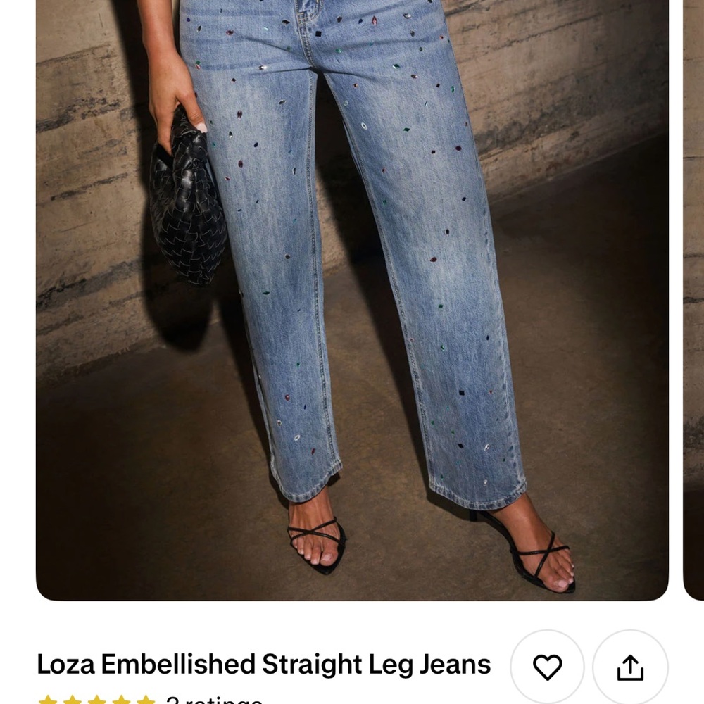 Embellished Blue Denim Jeans